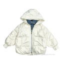 Winter Hooded Denim Fake Two-Piece Boy Jacket